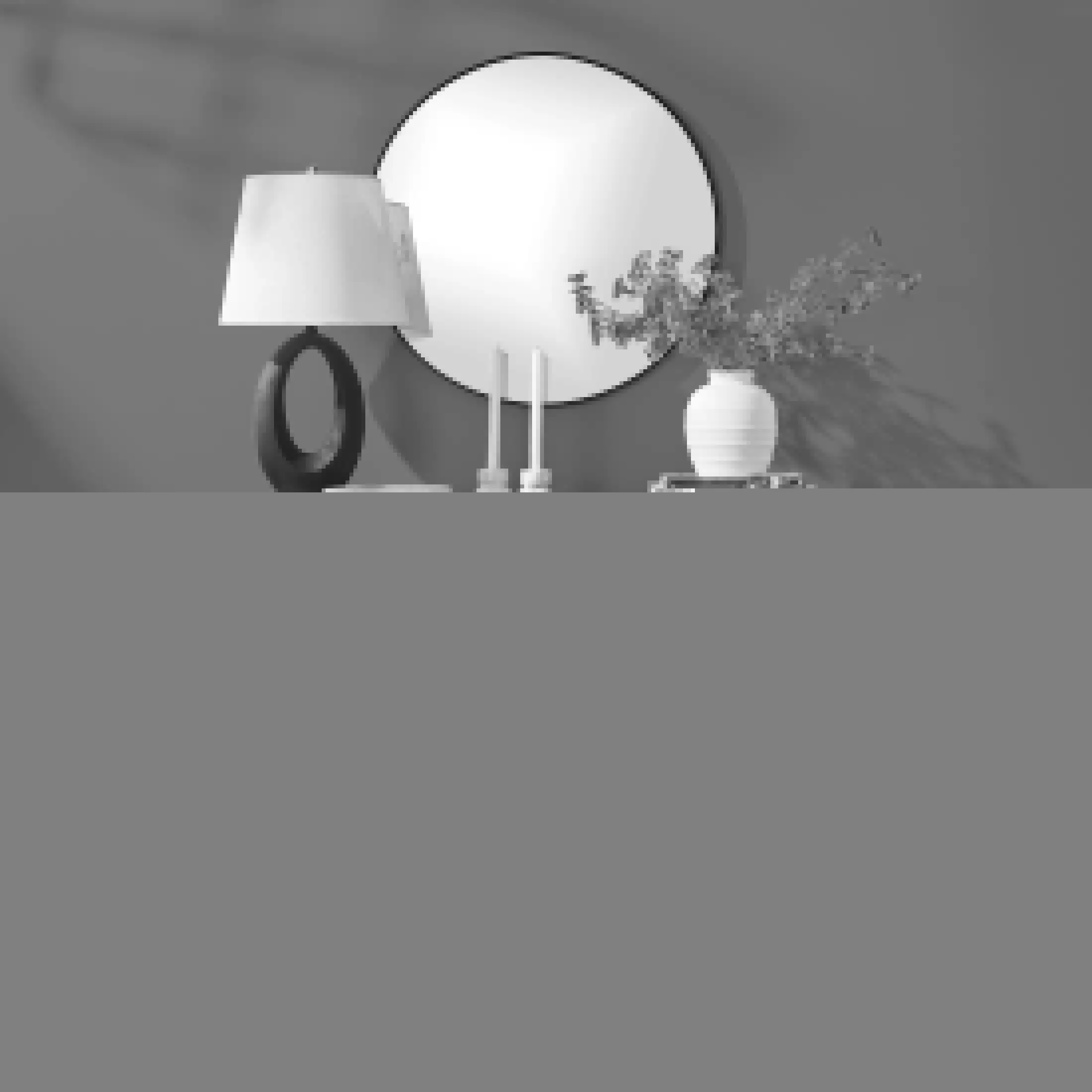 مجموعة حامل شموع نذرية من الرخام الحديث، قطعتين، 3 بوصات