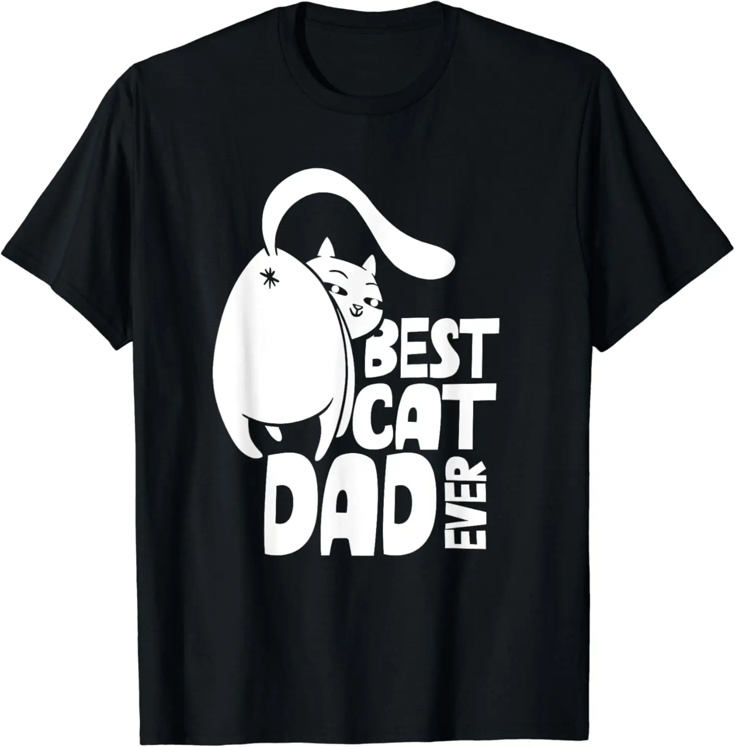 Best Cat Dad Ever Father Papa Sayings Daddy T-Shirt