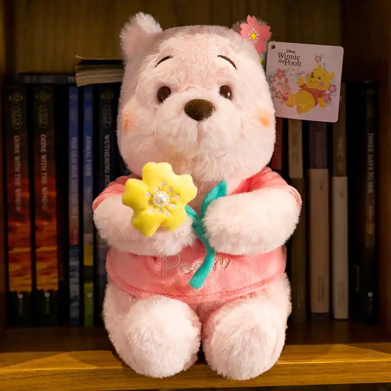 Disney Pink Sakura Winnie Bear Homdecor Stuffed Dolls Cartoon Animals Plush Toys Cute Perfumed Plush Bear Dolls