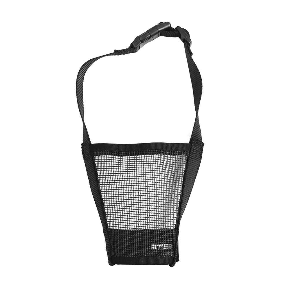 

Nylon Dog Muzzle Black Adjustable Chew Control 8-13kg Pet Comfortable Professional Use for Barking Strong Fabric Muzzle