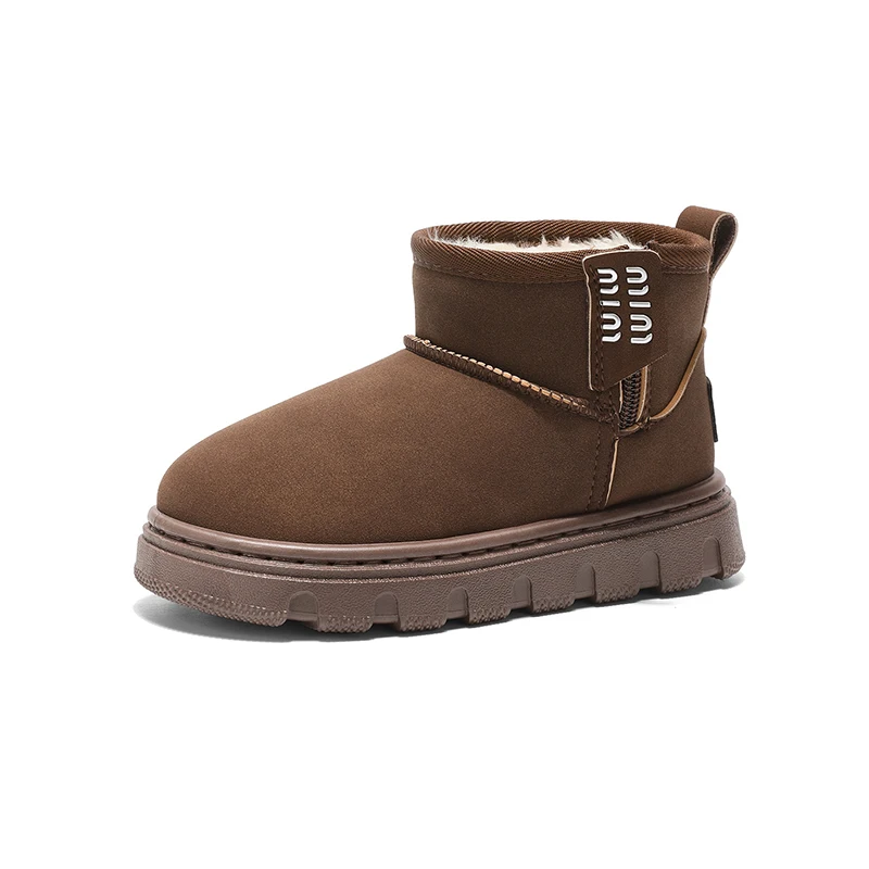 2026 مصمم الشتاء الأطفال نِعال من الفراء تسمان فتاة صبي طفل الثلوج حذاء بوت بطول الكاحل طفل كلاسيكي أطفال ماركة فاخرة صغيرة حذاء دافئ #3