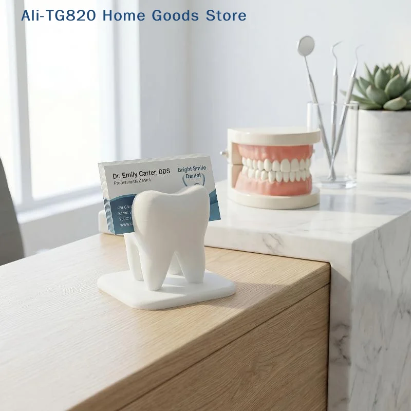 [TG820]Creative Teeth Styling Business Card Storage Box Clinic Front Desk Display Stand Desktop Decoration Ornaments