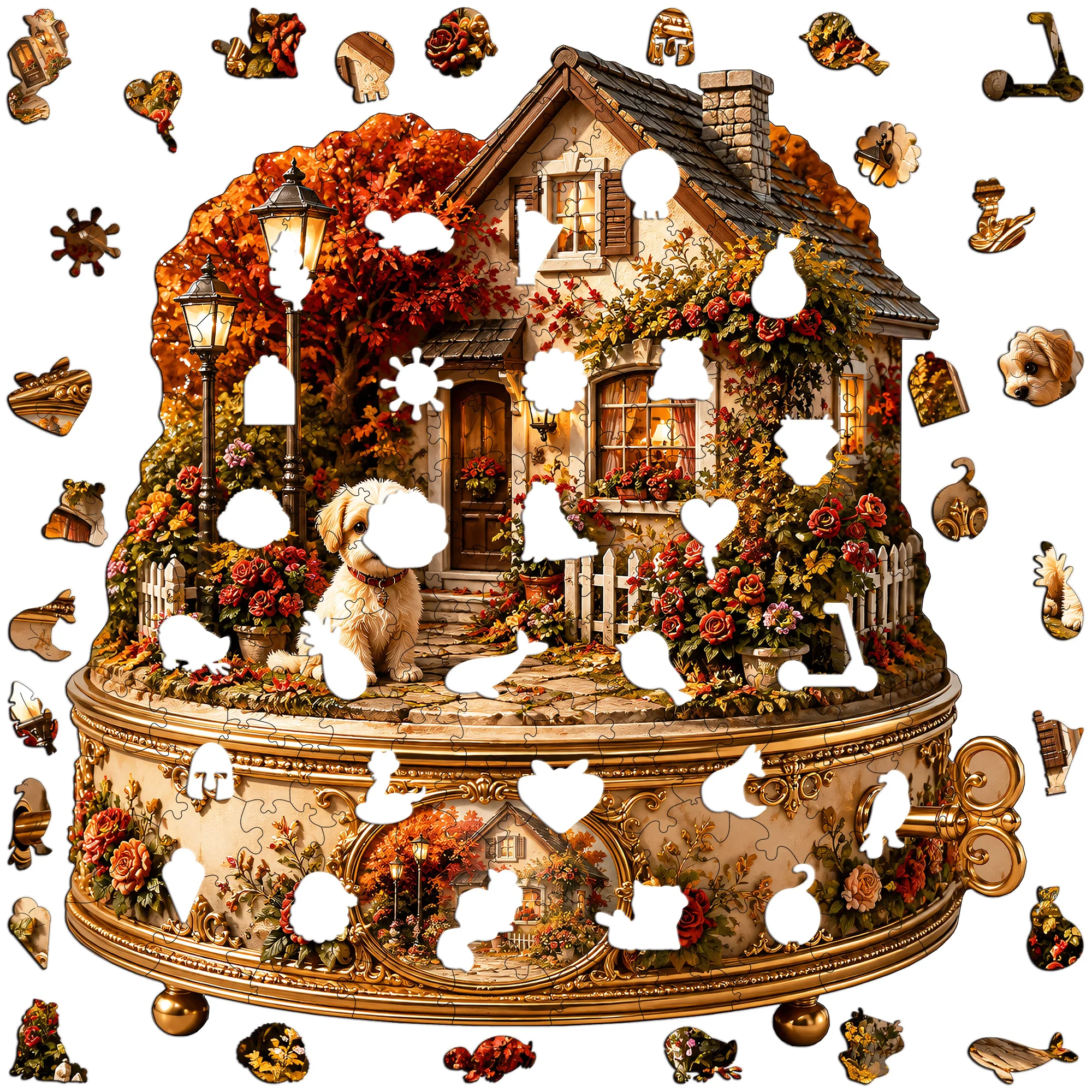Forest Valley Flat Wooden Puzzle Educational Toy Animal Jigsaw Puzzle Unique Gift for Any Occasion Prsent for Kids Teens