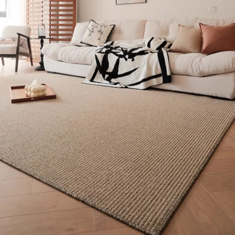 سجادة مظهر من السيزال قابلة للمسح ولا تغسل منطقة كبيرة لغرفة المعيشة وغرفة النوم ونافذة الخليج استوديو الصور على الطراز الياباني سجادة غير قابلة للانزلاق لديكور المنزل