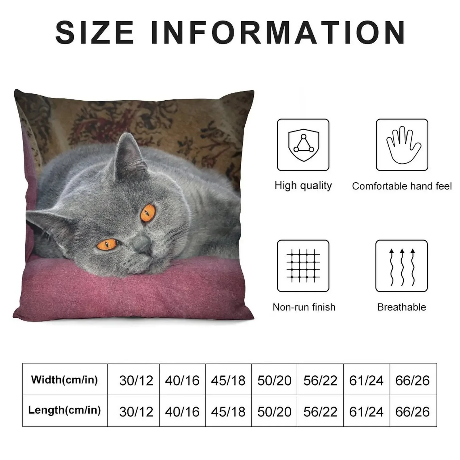 British Shorthair Blue Throw Pillow pillowcases for sofa cushions Decorative pillowcase Pillow Cover Cushion Child pillow