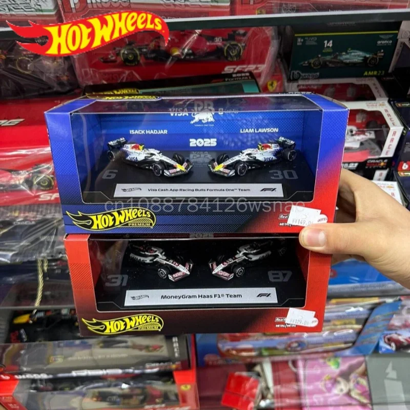 Hot Wheels Original Automotive Culture Series 1/64 F1 Mercedes-Benz Red Bull Team 2025 Diecast Collectible Racing Two-Piece Set