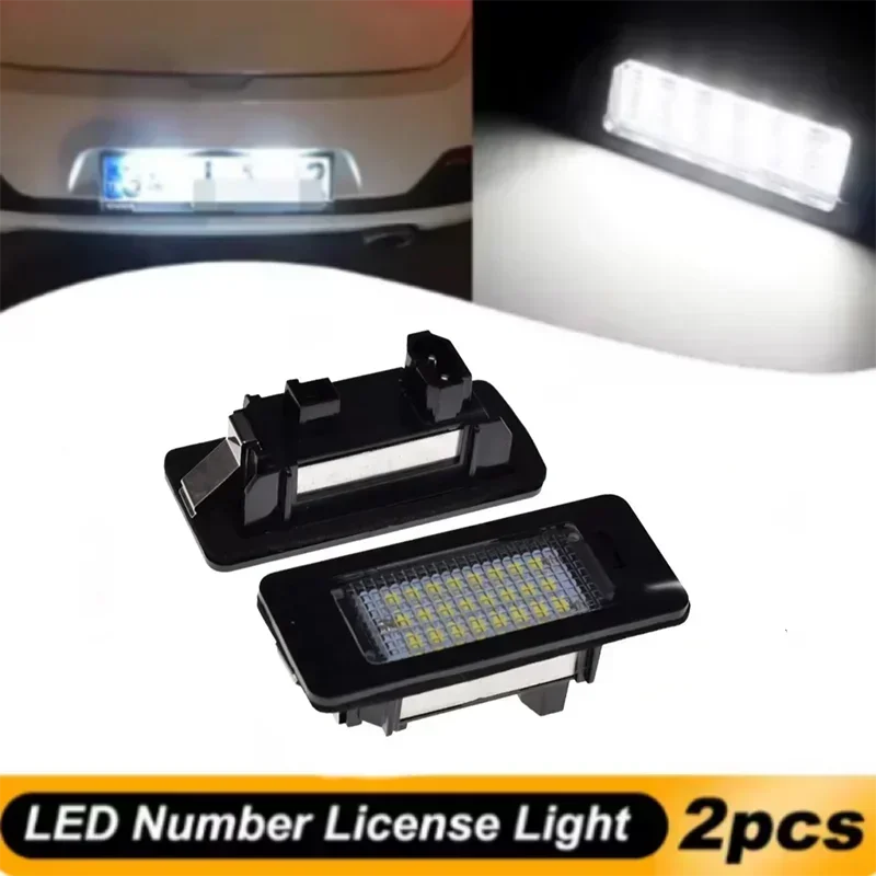 

2PCS White LED License Plate Light Lamp for BMW 1-3-5-x Series E39 E60 Seda E61 Touring X-series E70 X5 Error Free Accessories