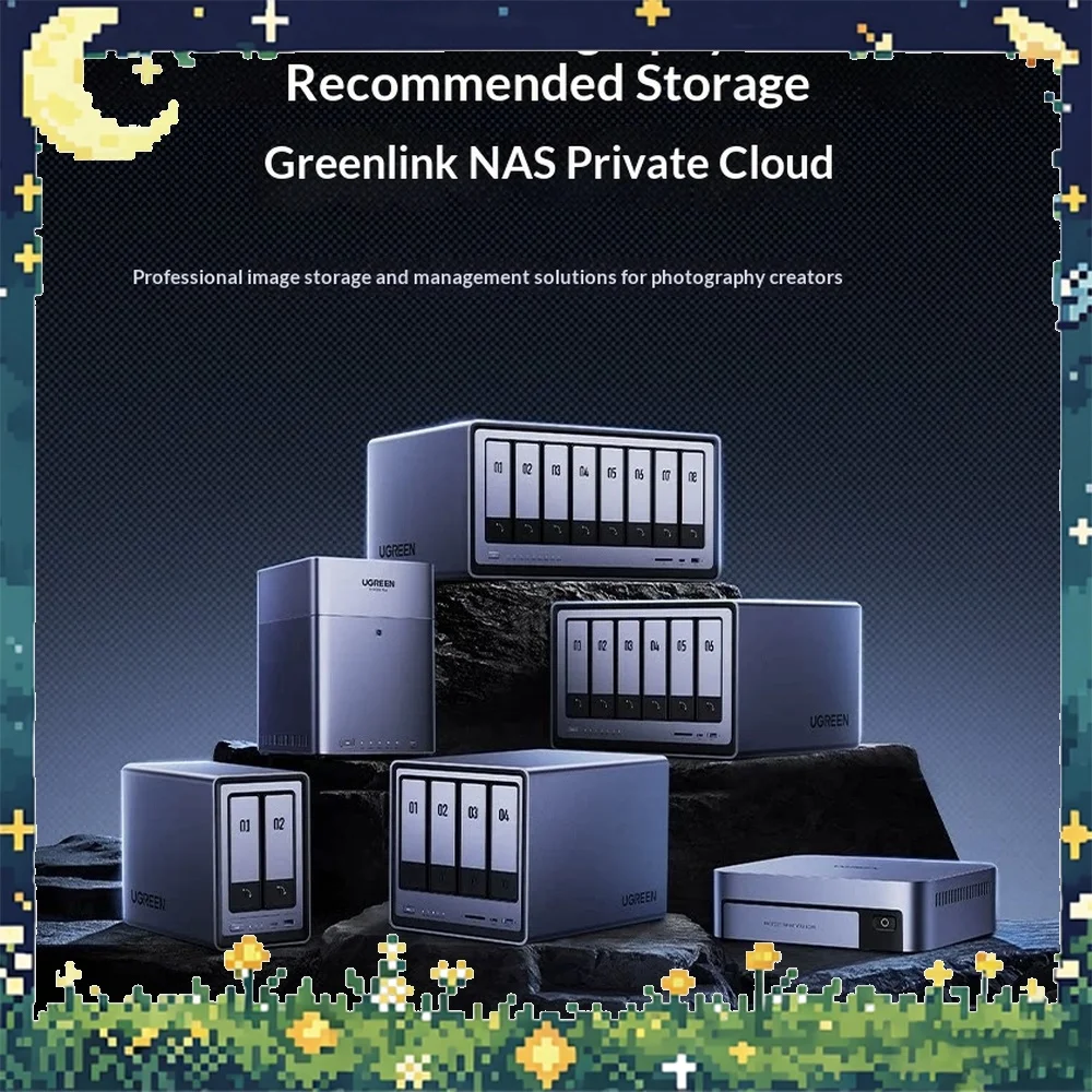 UGREEN DXP8800Ultra NAS 8 Bay Network Attached Storage Intel Core 7 150U Dual 10GbE Private Cloud Server for Office Data Backup