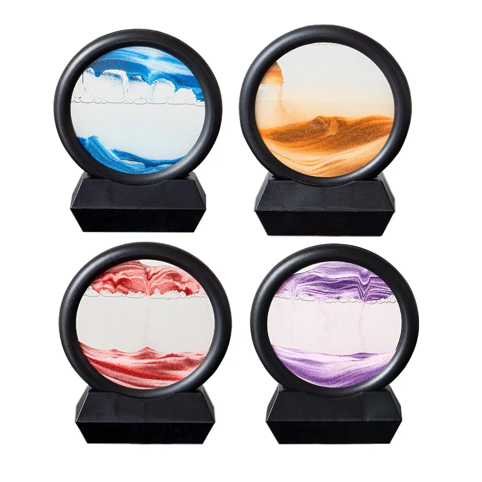 Flowing Sand Painting Decoration Ornament Dynamic Sand Scene for Living Room
