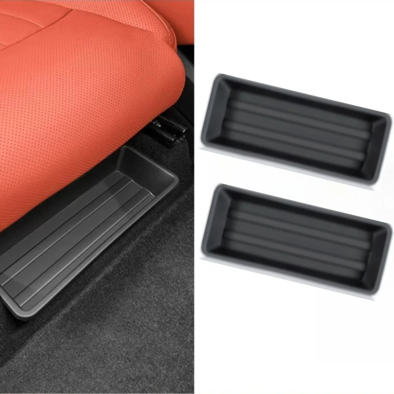 Practical Under‑Seat Hidden Storage Tray Anti‑Slip Sundries Organizer Container torage Box for Vehicle Car Interior Accessories