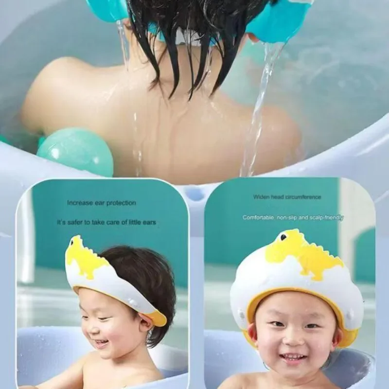 Baby Shower Cap Adjustable Hair Wash Hat for Newborn Infant Ear Protection Safe Children Kids Shampoo Shield Bath Head Cover