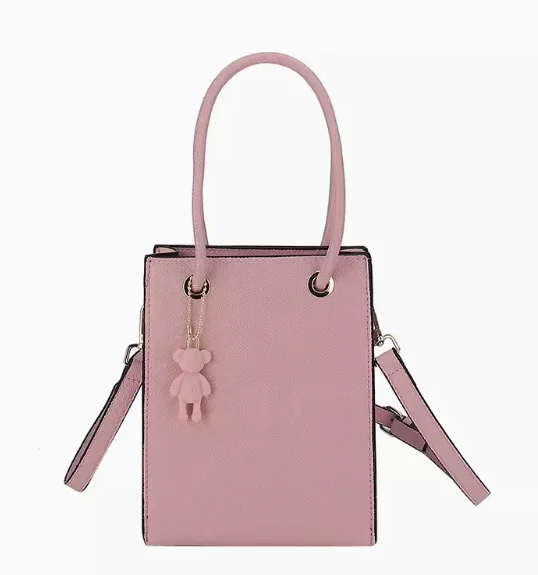 Ombro único Bolsa Crossbody para Mulheres, Couro PU, Urso Espanhol, Cor Sólida, Tote de Computador, Senhoras, Alta Qualidade, Novo