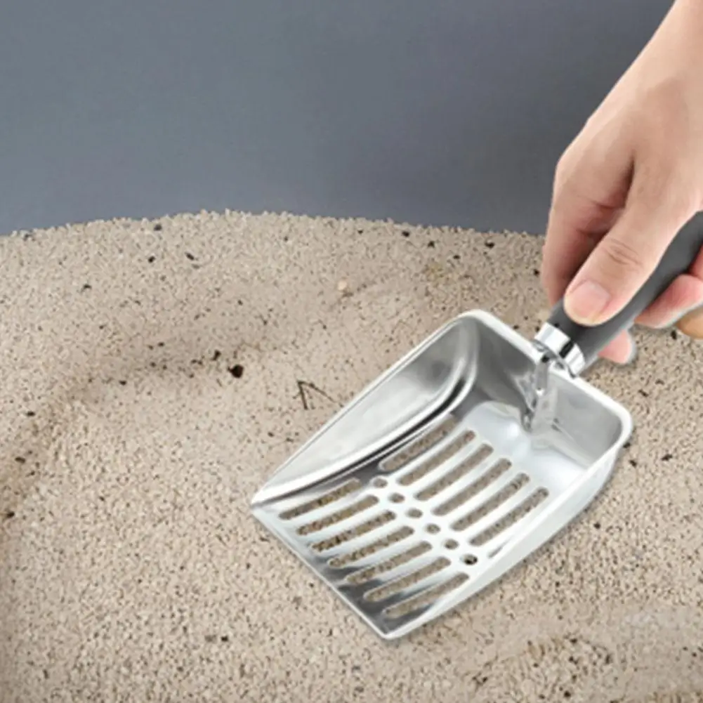 Pet Cat Litter Scoop Supplies Stainless Steel Cat Toilet Pets Litter Sand Shovel Pet Dogs Shovel Pet Cleanning Tool Shovel