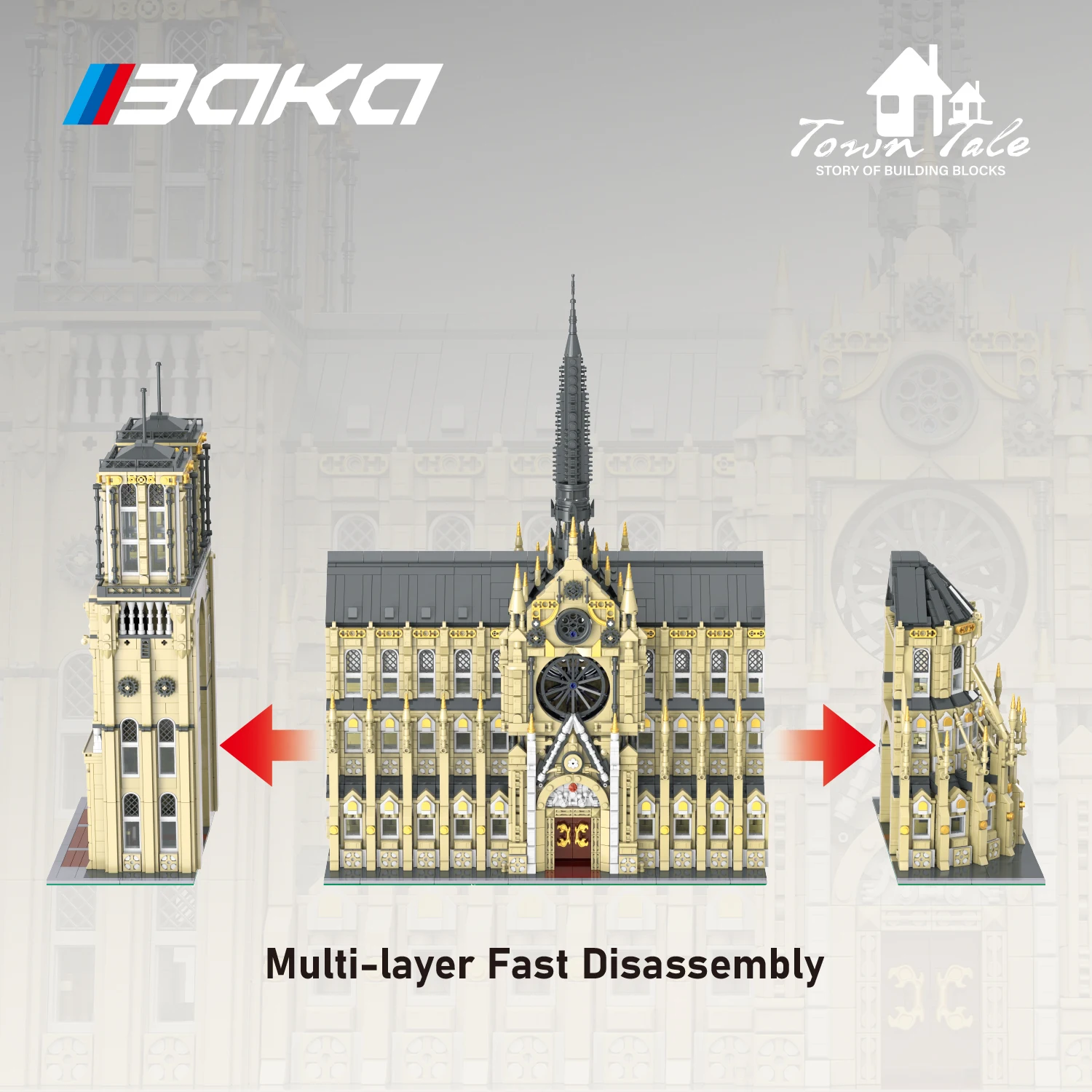 8225PCS Notre Dame De Paris Building Blocks World Famous Building Model Bricks Assembly Toys Adult Desktop Decoration Kids Gifts