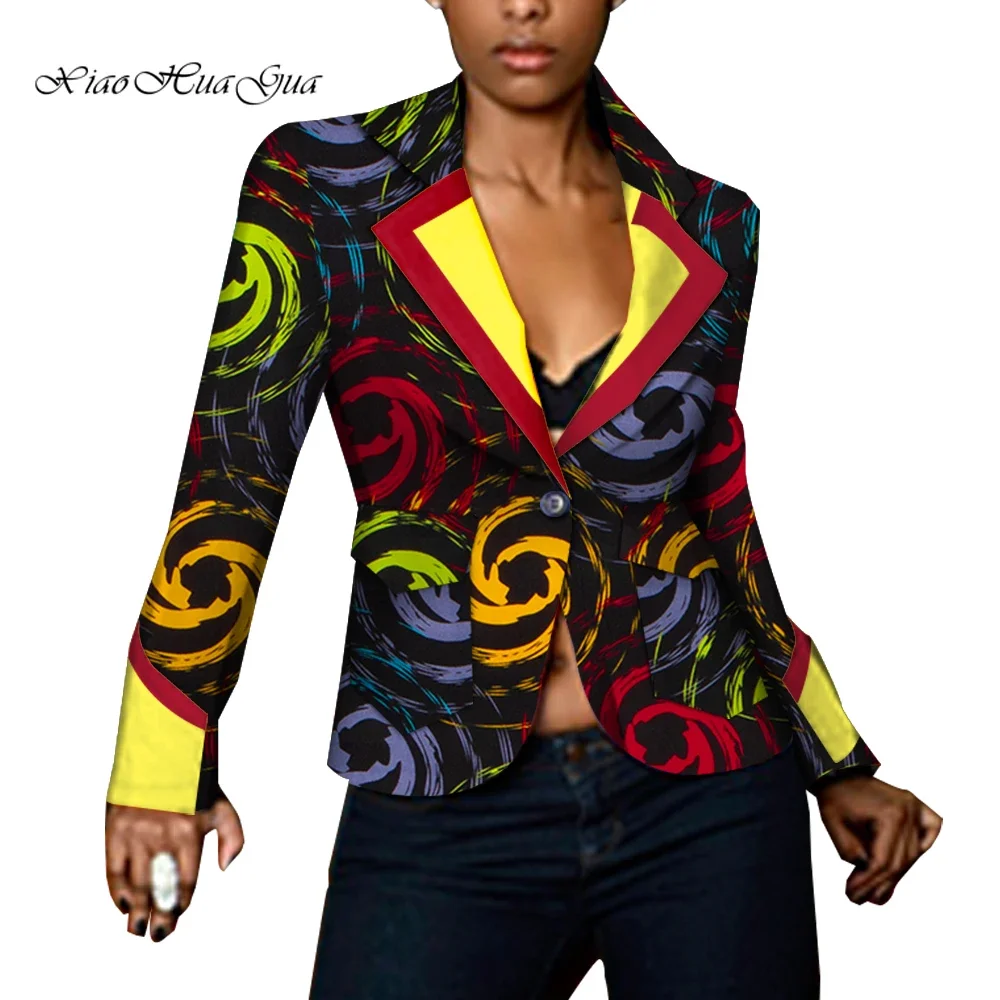 

2020 Traditional African Clothing Women Blazers and Jackets Women Dashiki Tops Plus Size Blazers For Women Jacket Slim WY5562