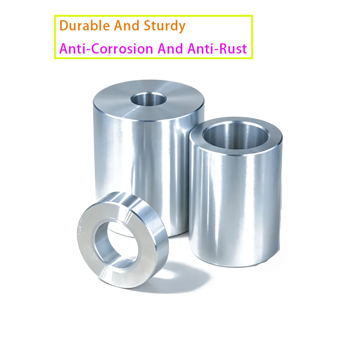 M10 M12 M14 M16 M18 Aluminum Liner Gasket Flat Washer Shaft Sleeve Circular Hollow Non Threaded Spacer
