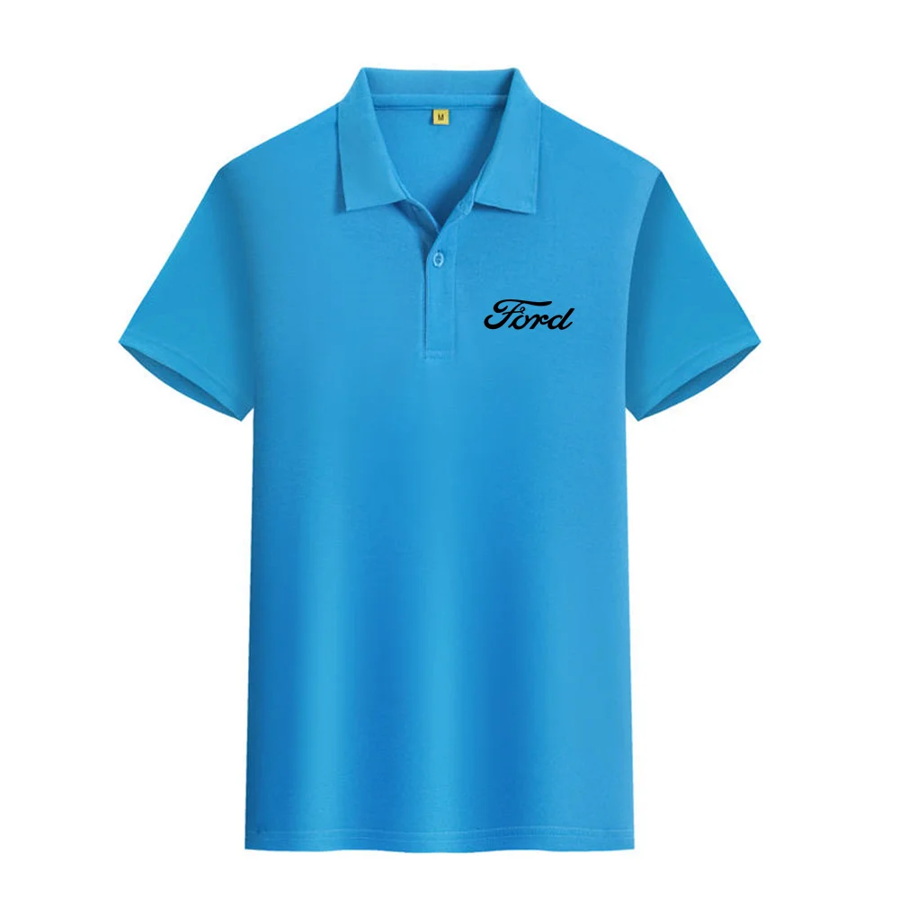 New Ford Summer Work Suit Customized 4S Shop Short sleeved T-shirt Work Suit Polo Shirt Flip Collar Top