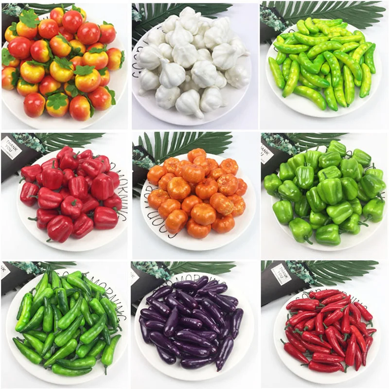 10Pcs/lot Kitchen Toys Foam Mini Simulation Artificial Fruits and Vegetables for Children Pretend Play Toys Miniature Food Toys