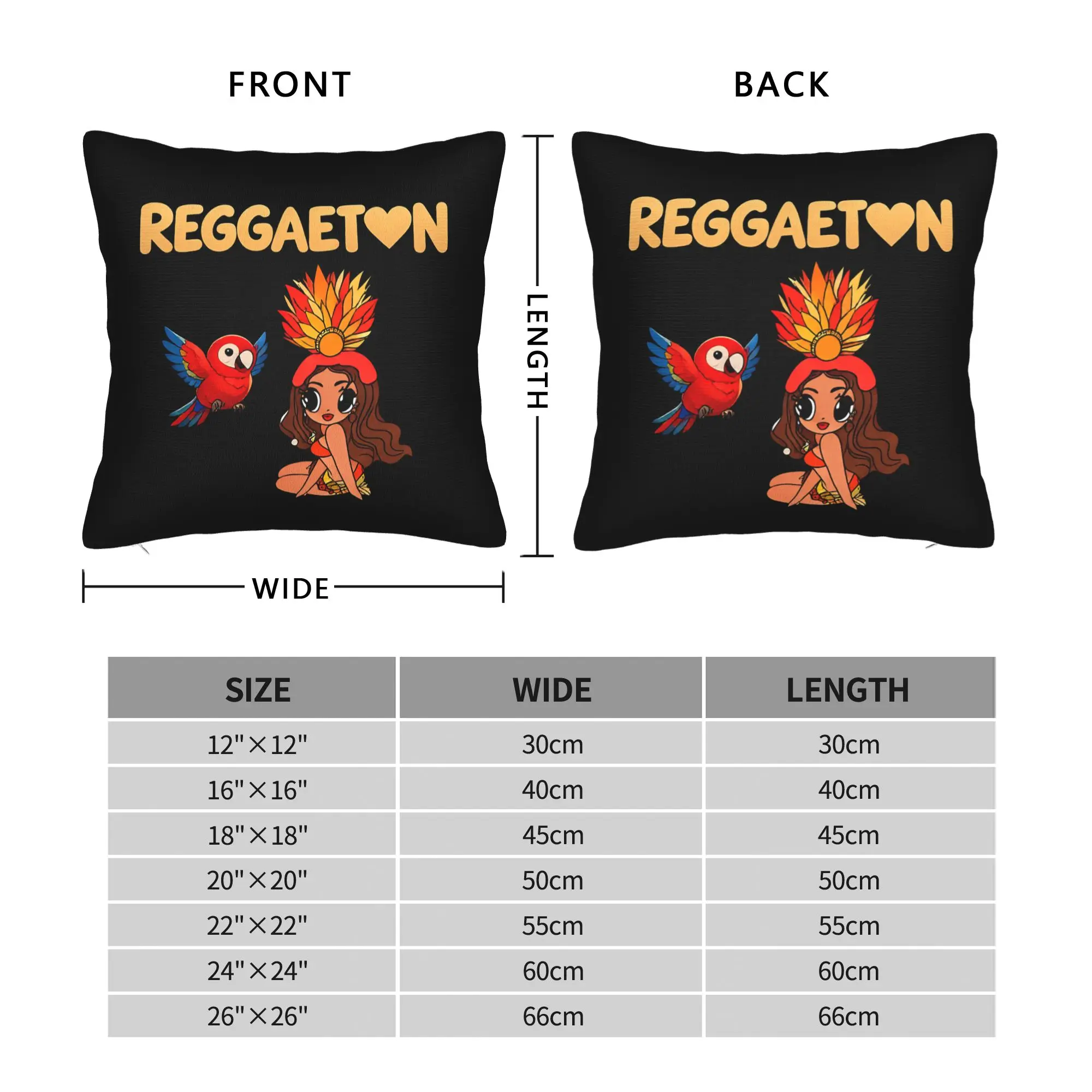 Karol G Feather Headdress Girl And Scarlet Macaw Pillow Case  Cute Funny Pillow Cover Design Pillowcases For Living Room Chair
