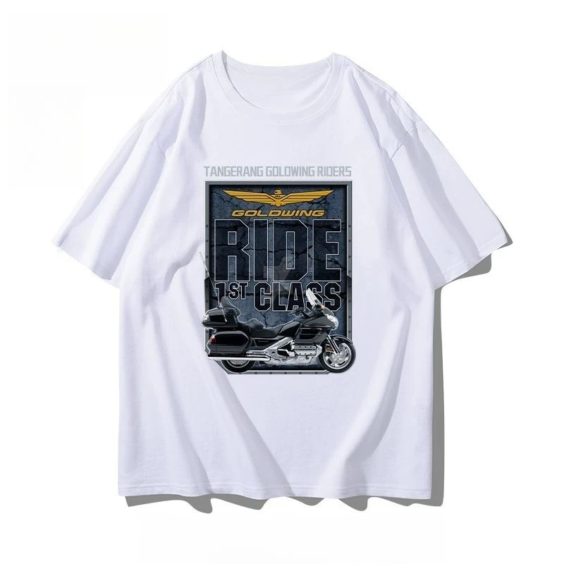 

Honda Men's and Women's T-shirt Gold Wing GL1800 Motorcycle Summer Short-sleeved Riding Hip-hop Street Racing Off-road Clothes
