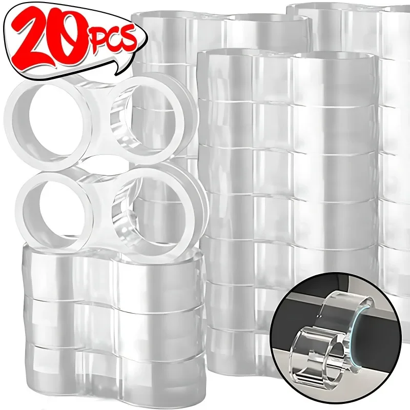 20/1Pcs Tür Stop Puffer PVC Stanzen-freies Türgriff Transparente Runde Wand Möbel Schutz Pad Tür anti-kollision Ringe