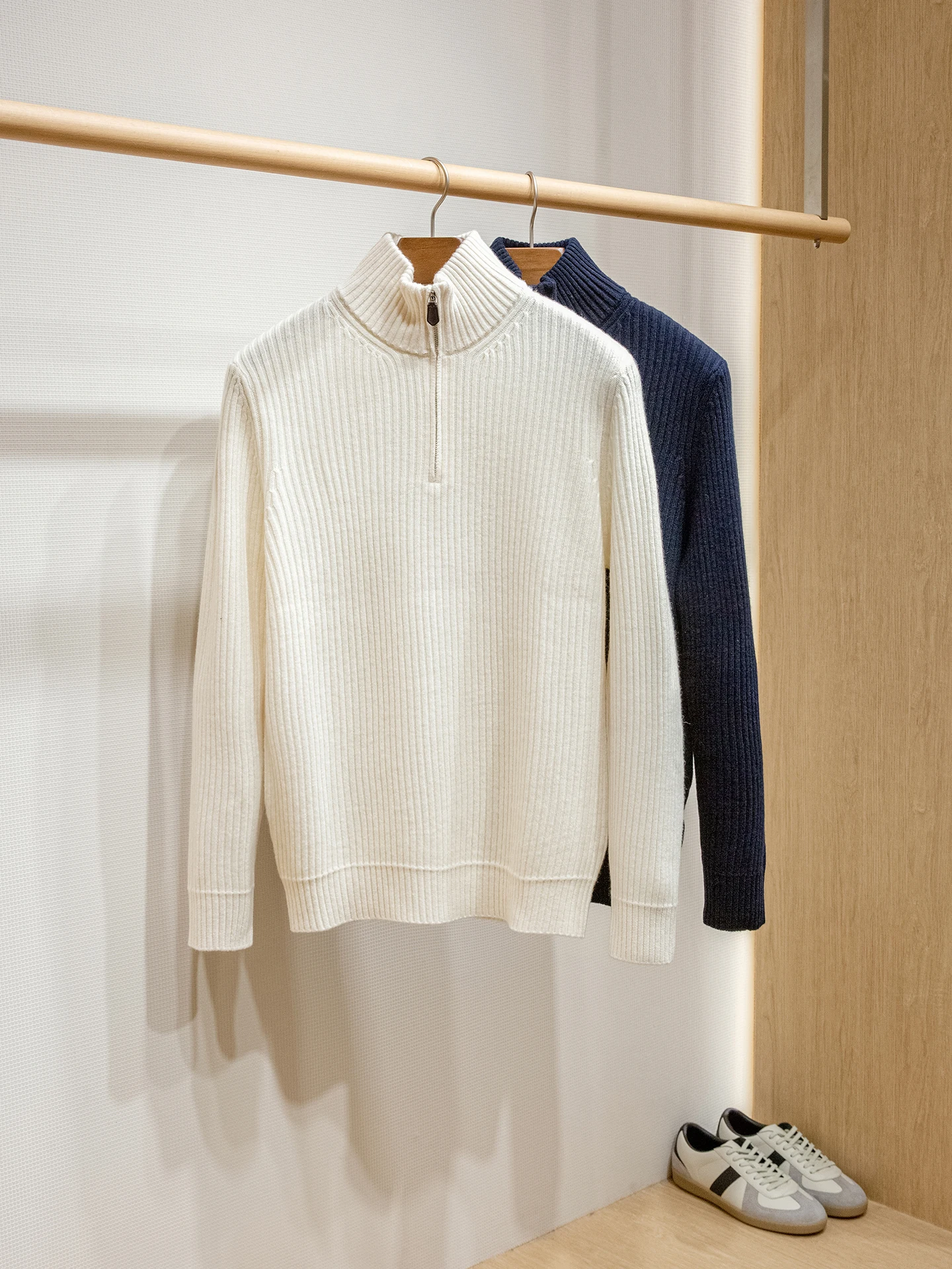 

LP 100% шерсть, мужской повседневный утолщенный вязаный свитер с полуводолазкой в стиле Old Money