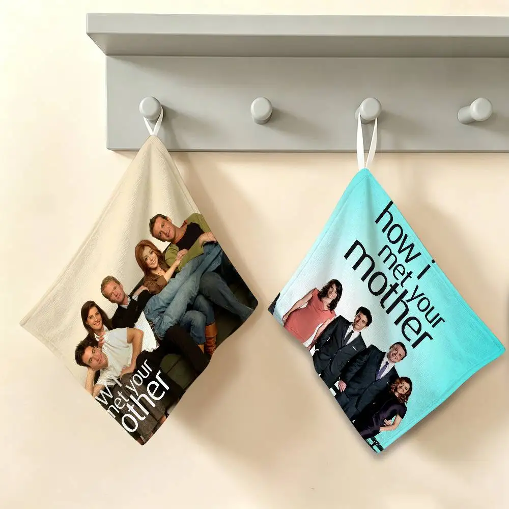 Classic TV How I Met Your Mother Polyester Cotton Hand Wiping Towel, Hanging Towel, Quick Dry for Kitchen Daily Supplies
