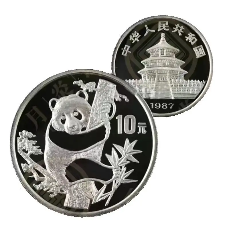 Imagem -04 - China Panda Moeda de Prata Real Original 1oz Ag.999 Prata Comemorativa Mundo Coletar Moedas 10 Yuan Presentes do Ano Novo 1987 2006