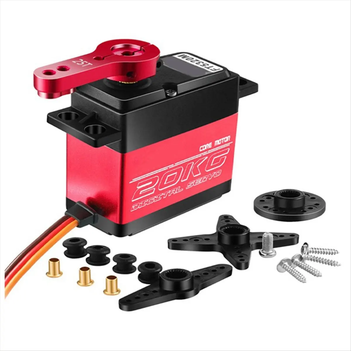 A10I FT5330M Digital Servo 20KG Waterproof Brushless High Speed Servo Metal Gear Digital Servo for 1/8 1/10 RC Car Boat Robot