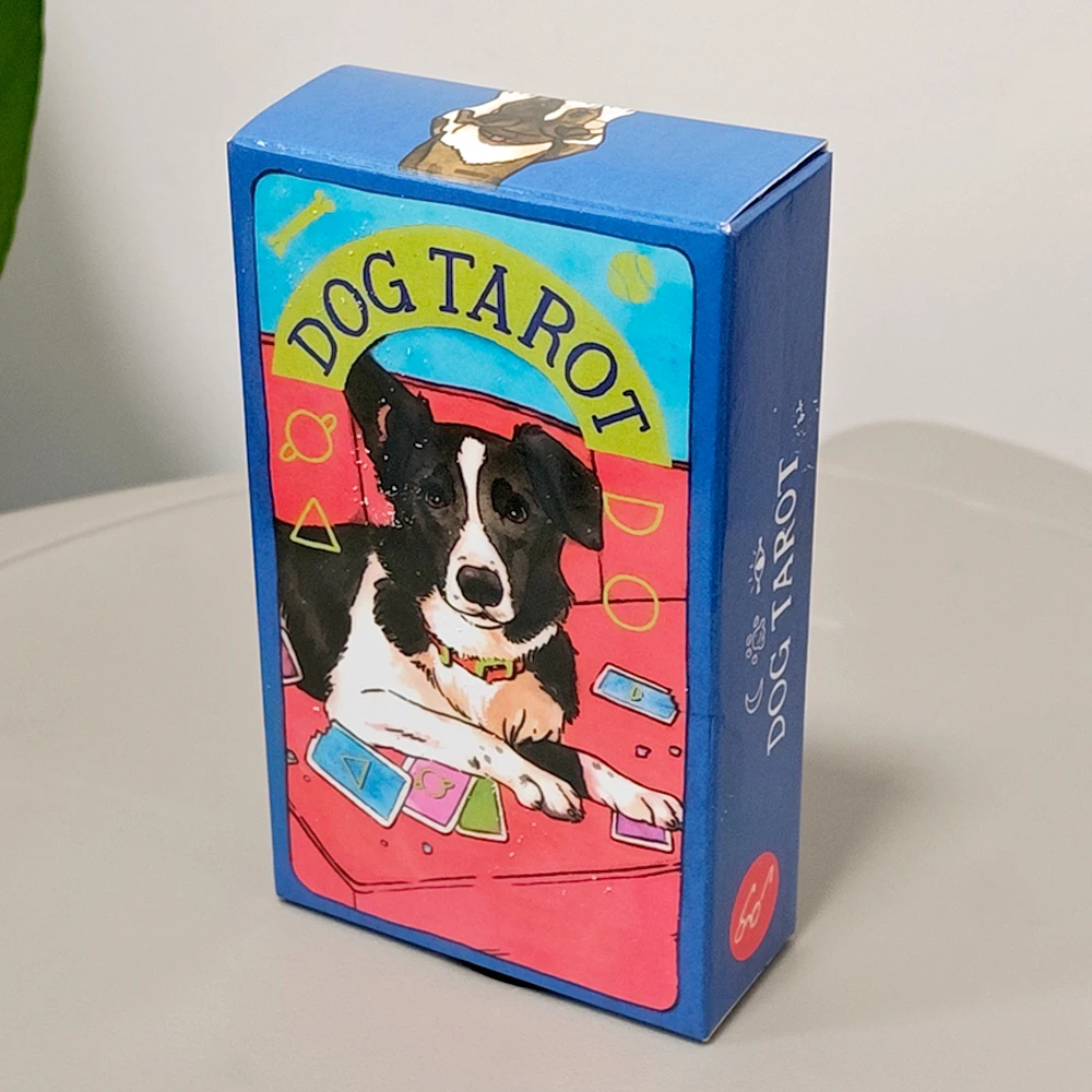 78 Cards Based on Rider Waite System Cute Canine Watercolor Illustrations - Unique Dog Lover Gift Dog Tarot Deck 10.3*6cm