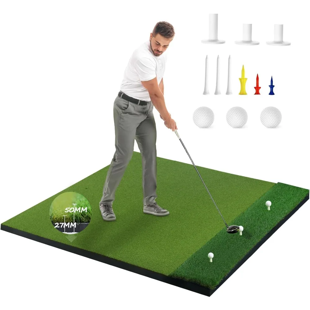 

Golf Mats Practice Outdoor With Dual Turf Golf Training Mat for Chipping Swing Garden Decorations Artificial