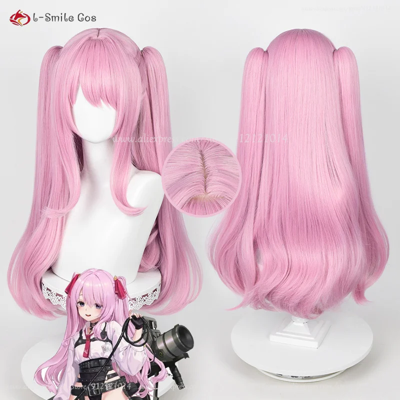 

Cos Yuni Cosplay Wig 75cm Pink Curly Yuni Wigs Heat Resistant Synthetic Hair Cosplay Anime Wigs