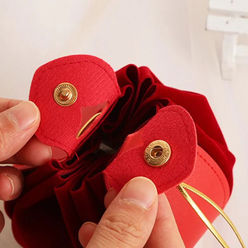 1pc Wedding Party Velvet Drawstring Candy Bags Candy Boxes Storage Containers Leather Gift Box Sachet Bags