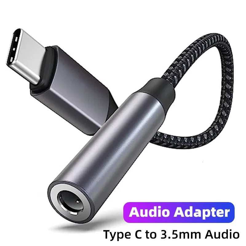USB-C-auf-3,5-mm-Klinkenadapter, Typ-C-Aux-Audiokabeladapter für iPhone 15 Serie, Samsung, Huawei, Xiaomi, iPad