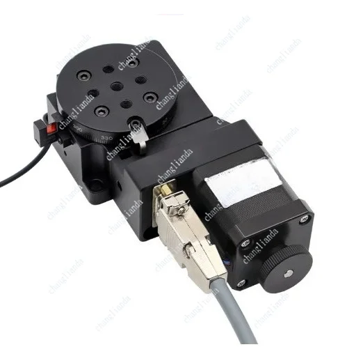 Second Hand Disassembled 42 Stepper Motor R Axis Rotary Table Worm Gear CNC Index Plate 100mm Worktable Machining Fixture