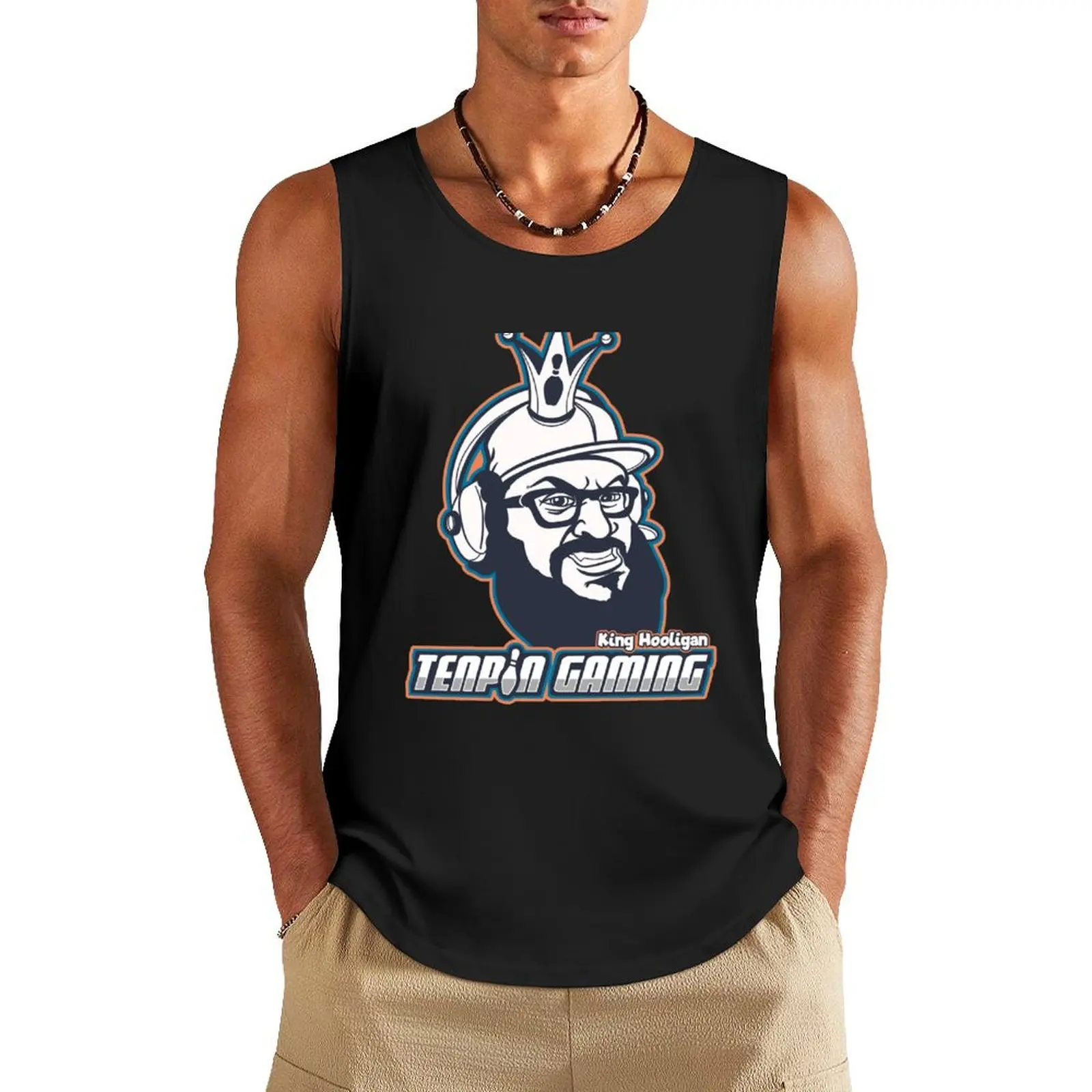 TenPin Gaming | King Hooligan Tank Top sleeveless gym shirt man fitness Men's vest Men's clothing