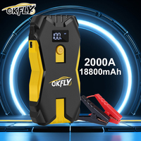GKFLY 2000A Jump Starter 18000mAh Power Bank Portable Starting Device Car Battery Booster for Gas/Diesel 5L/3L