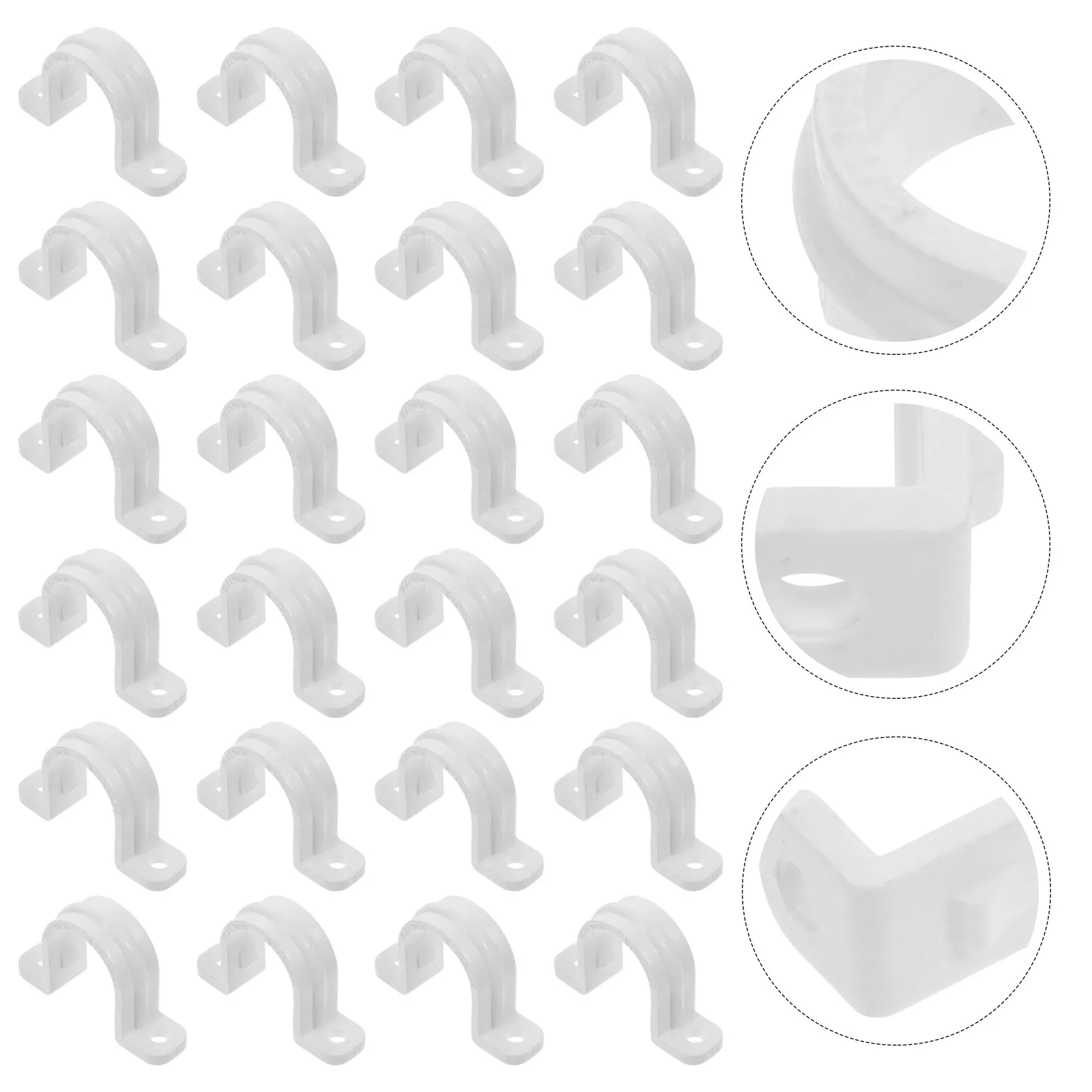 

60 шт. огнестойких изоляционных хомутов для труб, высокопрочные кронштейны из ПВХ для крепления шлангов, проводов и кабелей