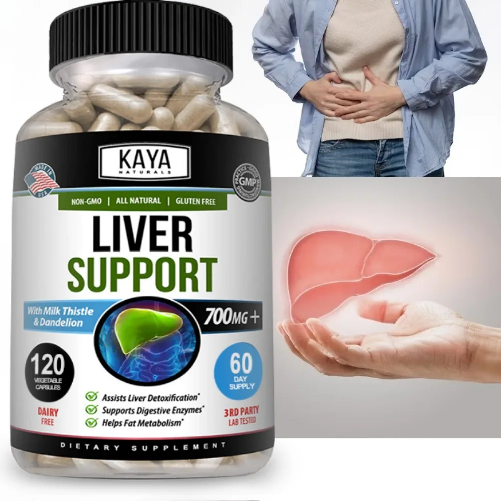 

Liver Capsules Dandelion + Milk Thistle Liver Detox and Cleanse Promote Metabolism Improve Digestion