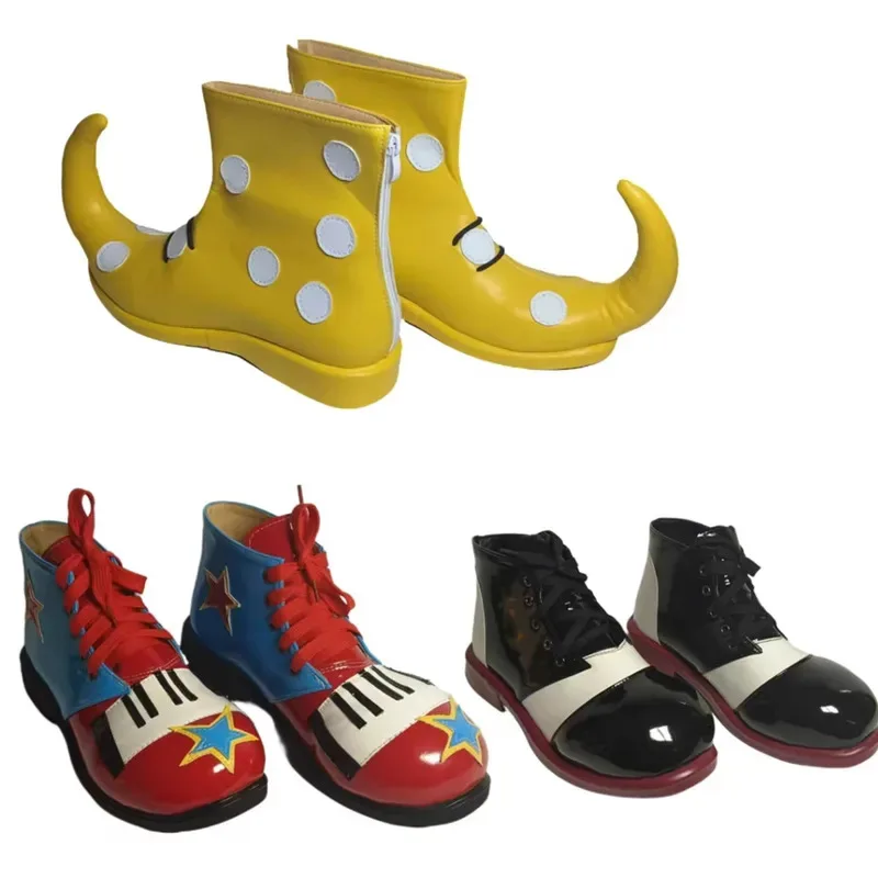 

Обувь клоуна в стиле аниме, товары для Хэллоуина, карнавала, вечеринки, милые клубные сапоги-джокеры, праздничные сувениры jd;2