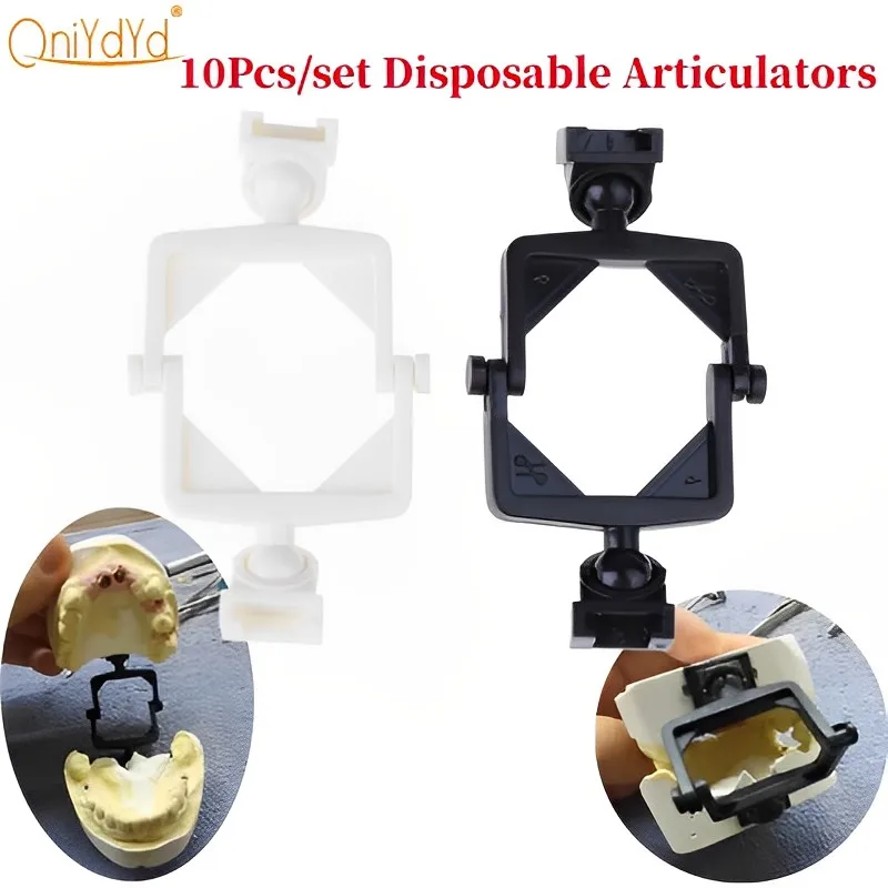 10pcs/Set Plastic Disposable Articulator  Dental Lab Denture Articulators Material  Durable Tools