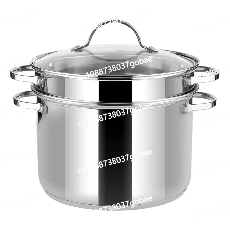 Multifunctional Stainless Steel Pasta Pot, Noodle Drain Brine Pot 304 Stainless Steel Soup Pot Induction Cooker Universal
