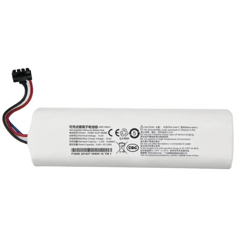 Bateria de substituição para aspirador robótico, bateria original para Dreame F9, D9, L10 Pro Plus, RLS3, RLS5, RLS5L, RLS5D Parte, 14.4V, 6500mAh