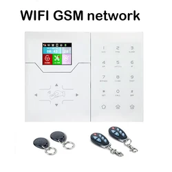 12V enfoque GSM WIFI alarma Host HA-VGW 85dB 433mhz pantalla LCD pantalla táctil francés inglés palabra de voz para protección de seguridad