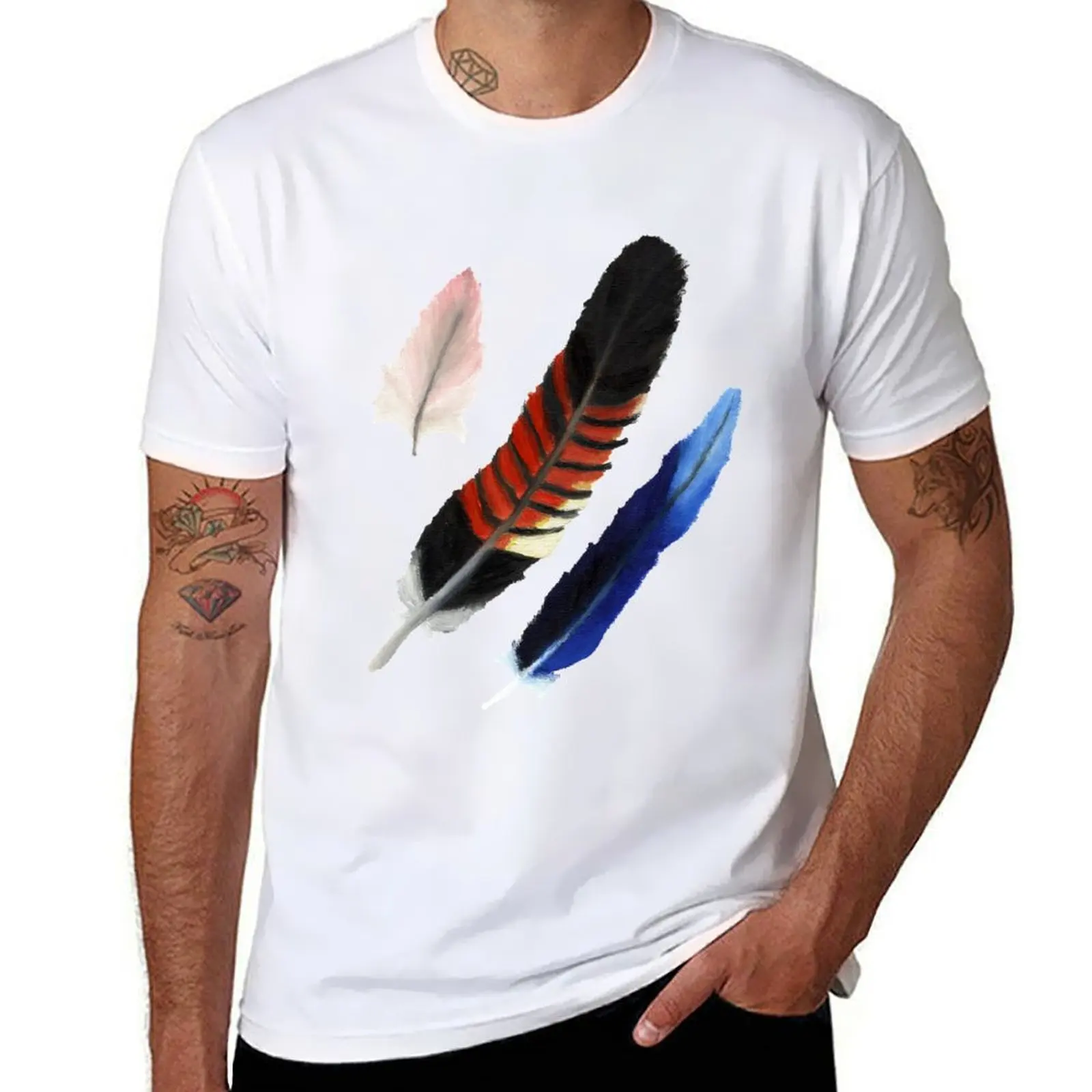 

Feathers - Australian Birds T-Shirt summer tops blanks tees anime shirt mens funny t shirts