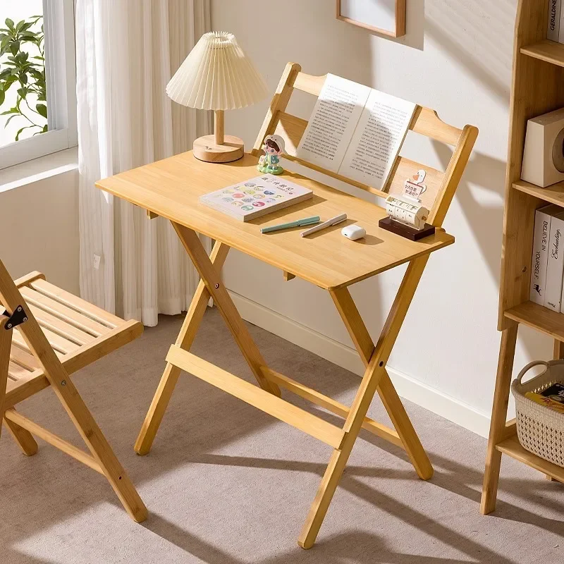 Folding Table Student Household Computer Desk Bedroom Small Apartment Bedside Non-solid Wood Study Table Simple Desk
