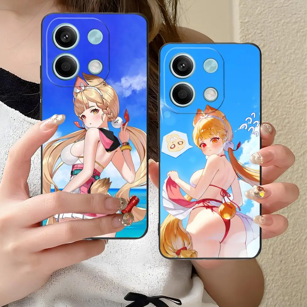 حافظة هاتف Zenless Zone Zero Alice لهاتف Xiaomi Redmi Note 14 13 12 11 A5 3 2 1 Pro Plus 4G 5G طباعة ملونة واقية جميلة #3