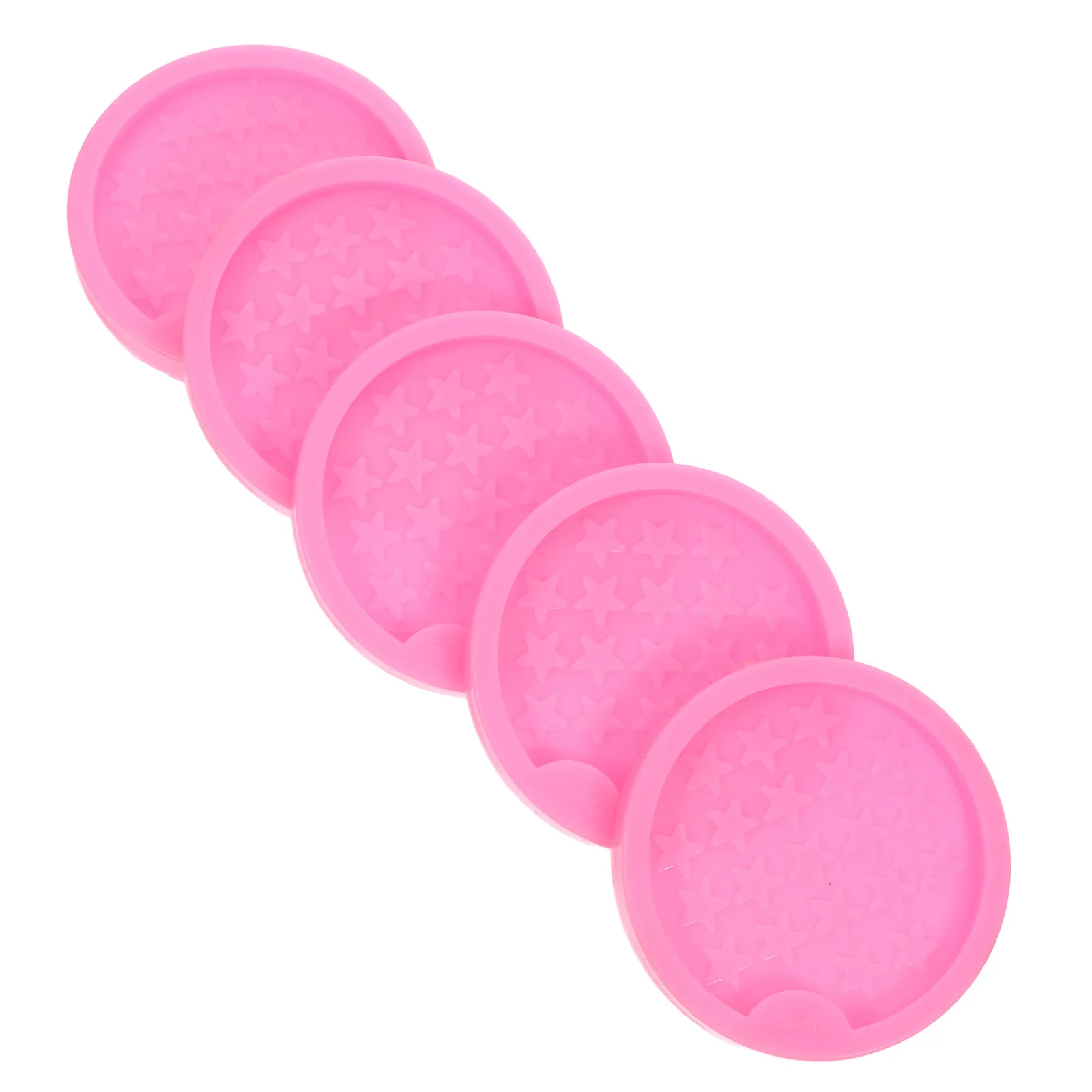 

5 Pcs Coaster Mold for DIY Coasters Resin Molds Cup Mat Silicone Epoxy Ornament Craft Kit