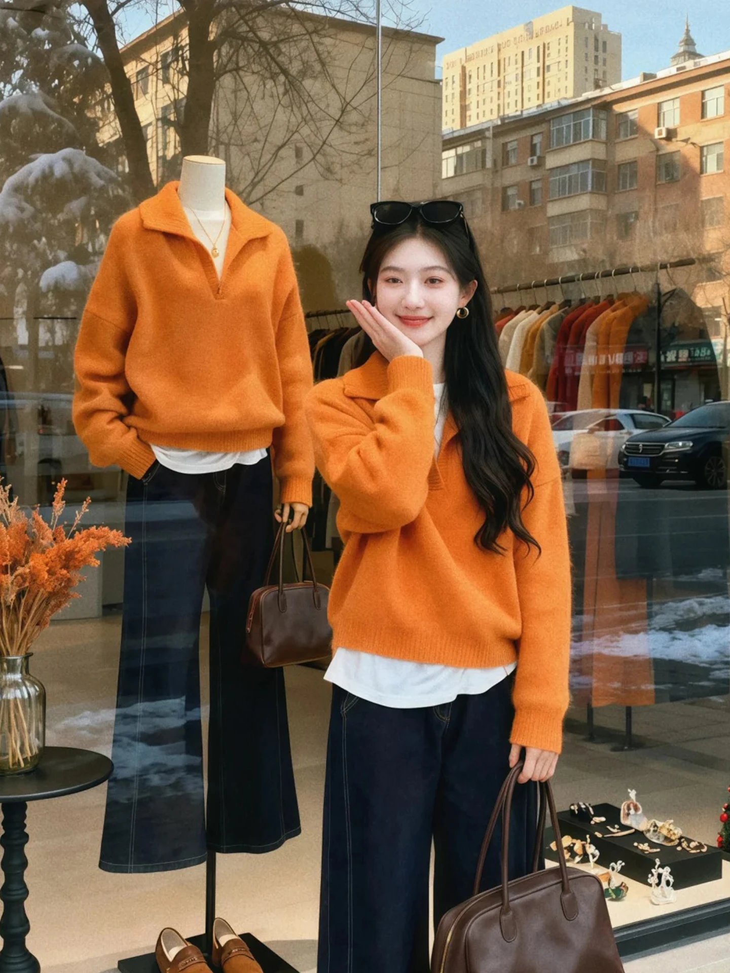 Camere Knitted Long Sve Comfortable Pure Color Hoodie Faionable Winter Leisure Sle Women's Sweater Commute Friendly