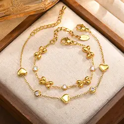 Exquisite Small Square Chain Bracelet for Women Girls, Gold Color Stainless Steel Bubble Buckle Bracelets,Fashion Jewelry Gifts